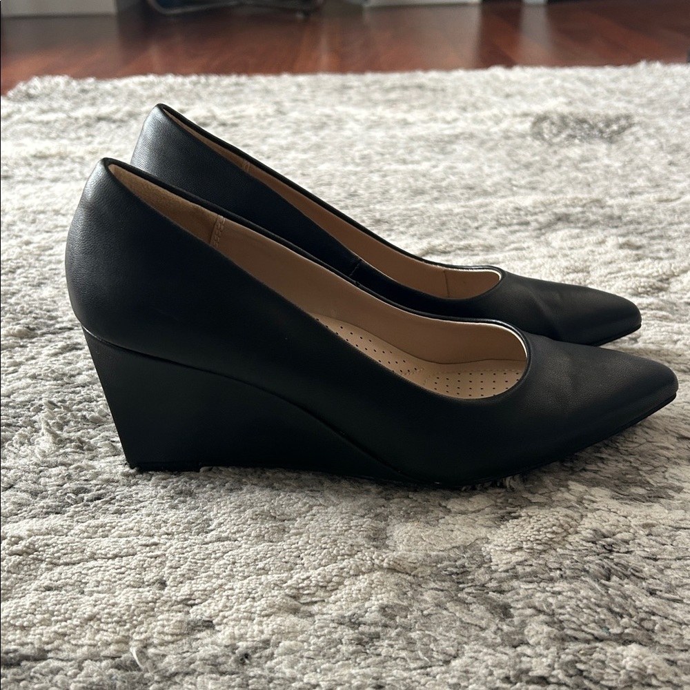 Black Wedge Heels
